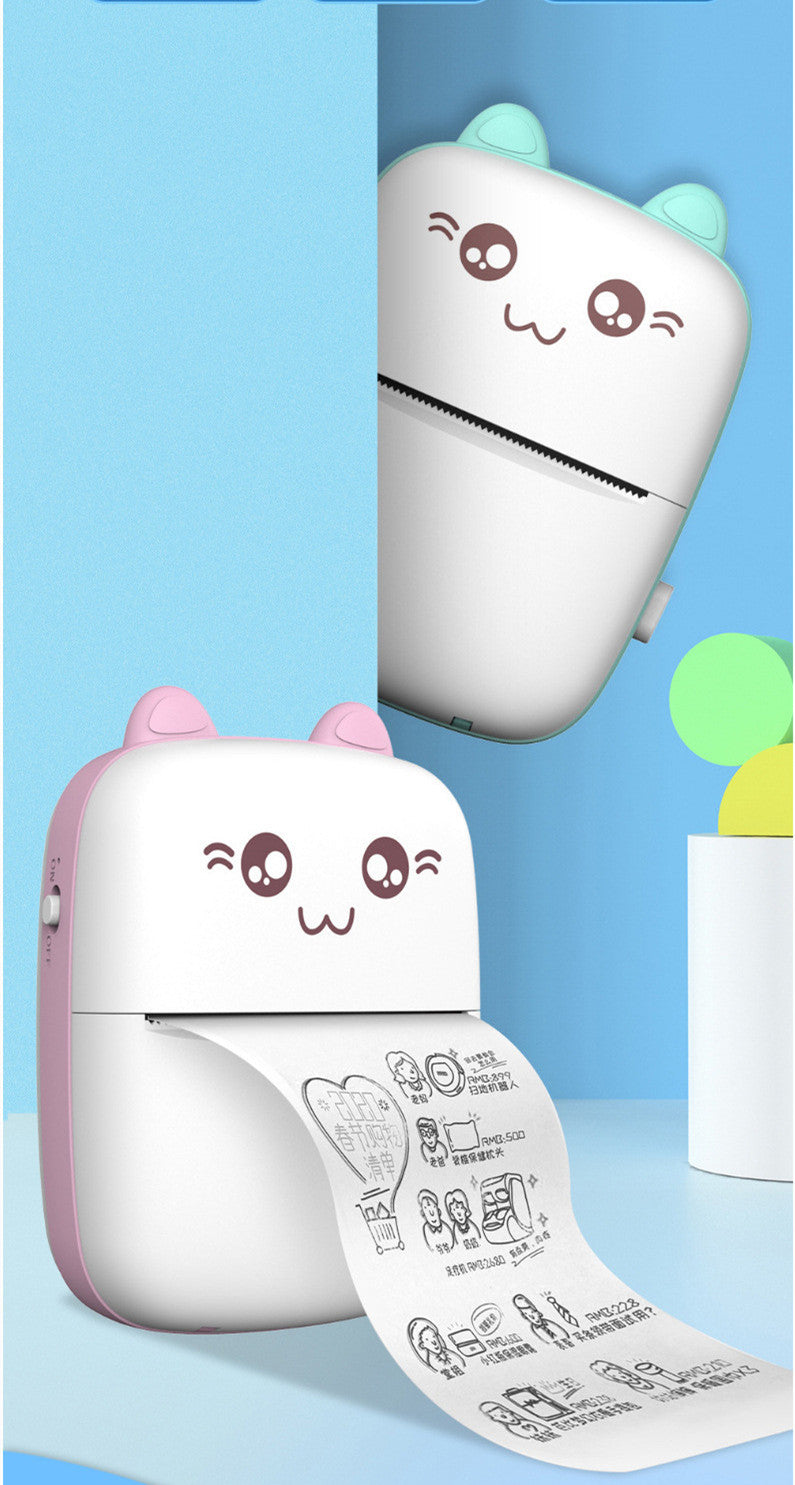PureGlow portable mini Bluetooth WiFi baby care printer printing mobile phone photos and notes with error label functionality