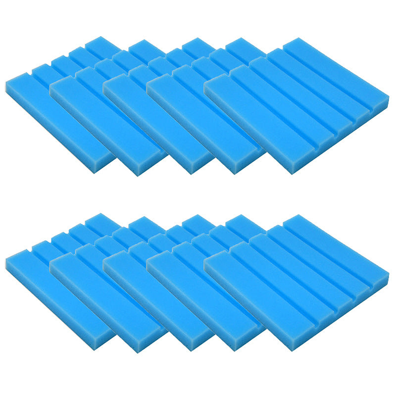 Set of 10 LuxeGlow Essentials sound-absorbing cotton strips for home and kitchen acoustic treatment, displayed in a neat arrangement.