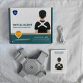 PureGlow Smart Posture Corrector worn over shoulders, designed to improve posture and support spinal alignment.