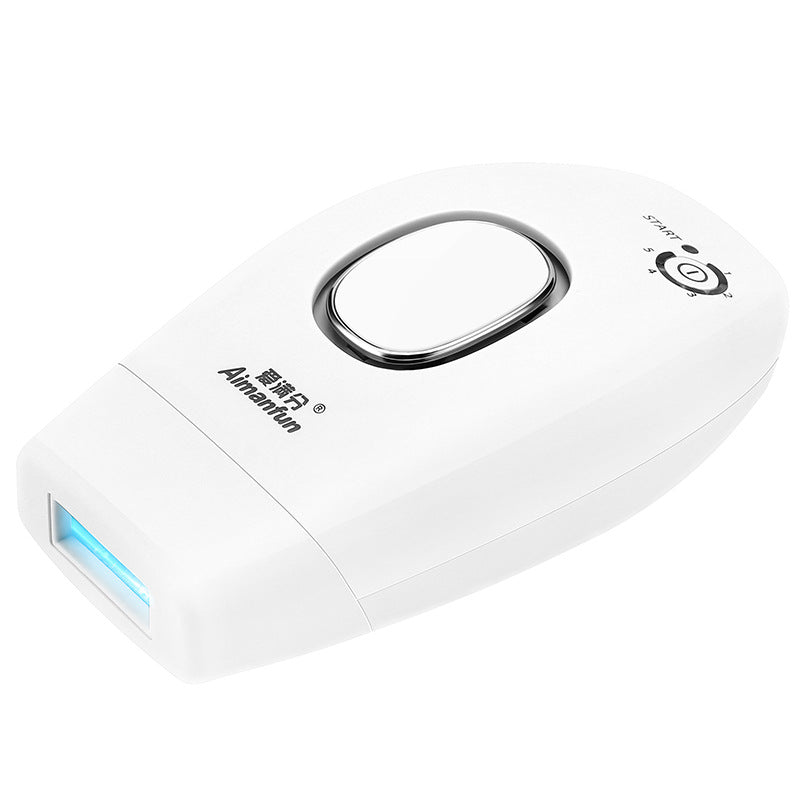 PureGlow IPL laser hair removal device for at-home beauty treatment, featuring a sleek handheld design with treatment window.