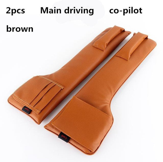 PureGlow car seat gap filler pocket organizer fitting between seats to hold small items and prevent objects from falling.