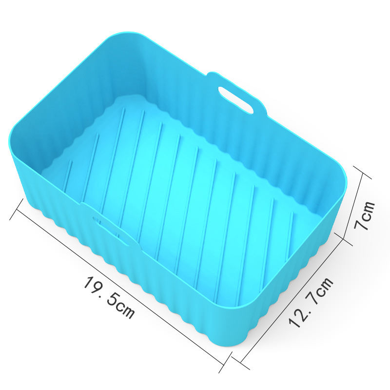 PureGlow reusable silicone air fryer liner in vibrant color, designed for easy cleaning and efficient air frying in kitchen accessories.