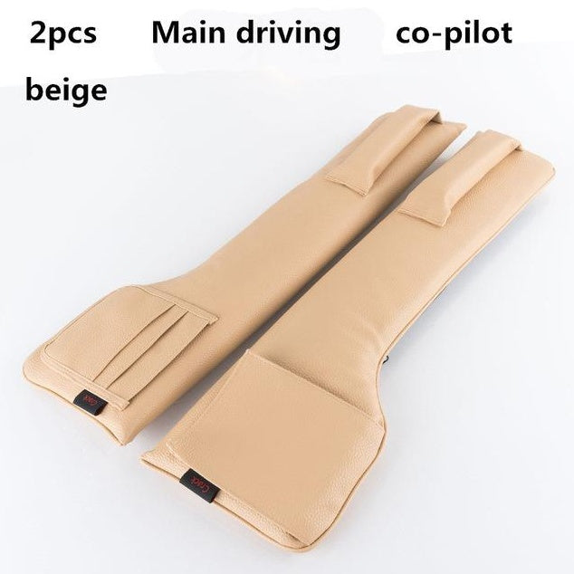 PureGlow car seat gap filler pocket organizer fitting between seats to hold small items and prevent dropping objects.