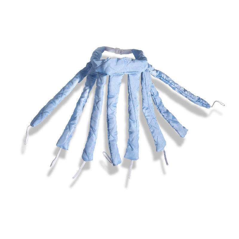 PureGlow heatless curling rod ribbon headband for hair styling, shown in a close-up of the soft, flexible hair accessory.