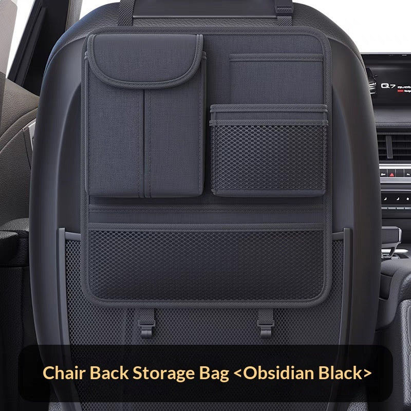 PureGlow car seat organizer storage bag with multiple pockets for vehicle organization and convenience.