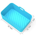 Reusable silicone air fryer liner from PureGlow, flexible kitchen accessory for easy food cooking and cleanup.