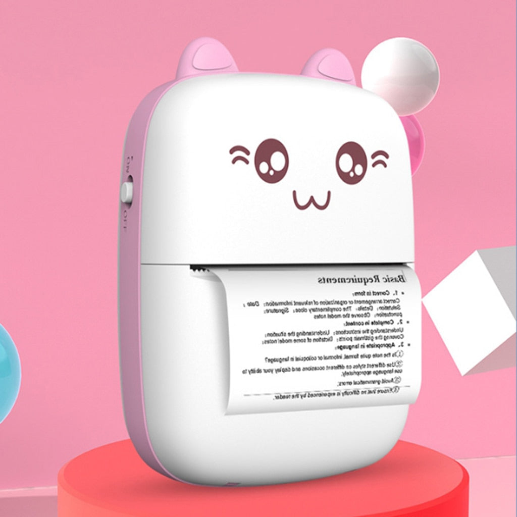 PureGlow portable mini Bluetooth WiFi printer for mobile phones, compact label and photo printer ideal for baby care and note printing