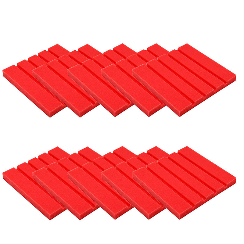 Set of 10 LuxeGlow Essentials sound-absorbing cotton strips for home and kitchen acoustic treatment, shown in the image.