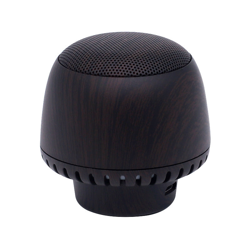 LuxeGlow Essentials portable mushroom-shaped TWS audio case with LED night light and compact design, shown with the lid open.