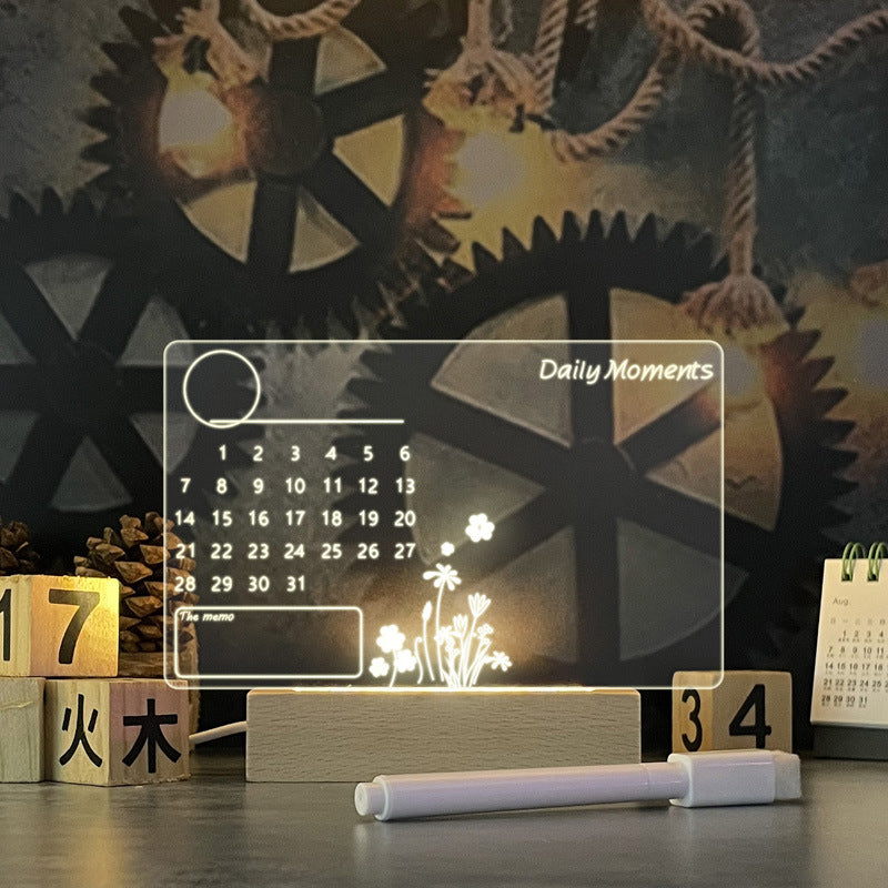 LuxeGlow Essentials creative LED night light message board with pen, holiday light decoration, suitable for children and girlfriends.