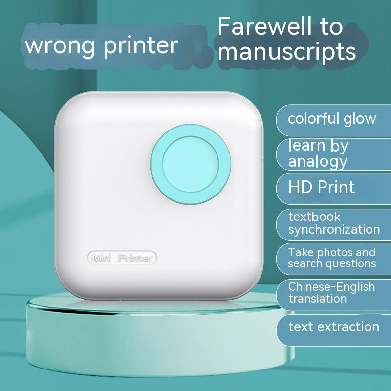 PureGlow mini thermal printer photo, portable compact photo printer with thermal printing technology, ideal for on-the-go photos.
