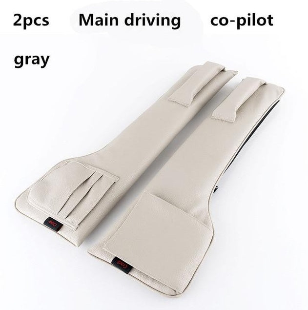PureGlow car seat gap filler pocket organizer fitting between seats to prevent items from falling, offering convenient storage.