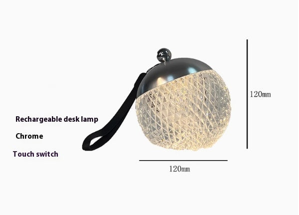 LuxeGlow Essentials portable small night lamp with modern minimalist design, dimmable for relaxing atmosphere in health and wellness settings