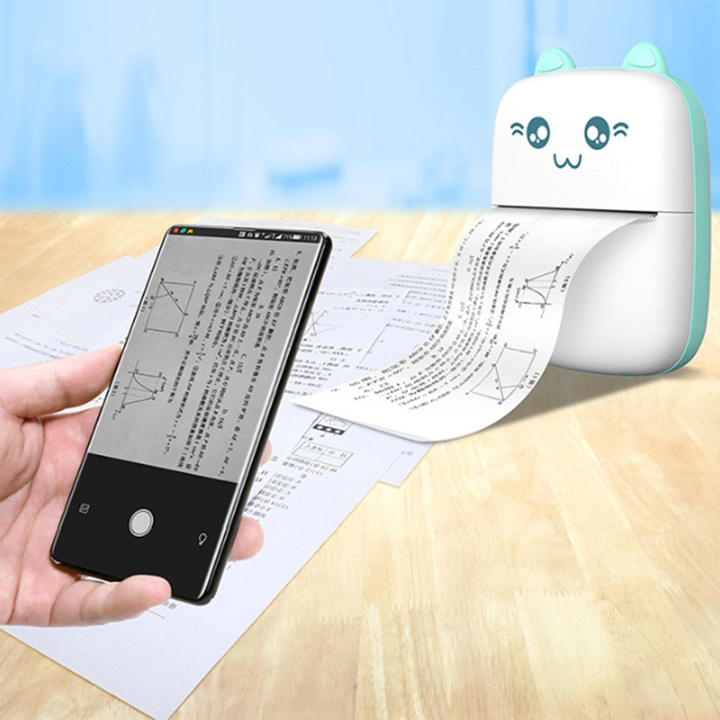 PureGlow portable mini Bluetooth WiFi label printer for mobile phones, ideal for printing photos, notes, and labels on the go.