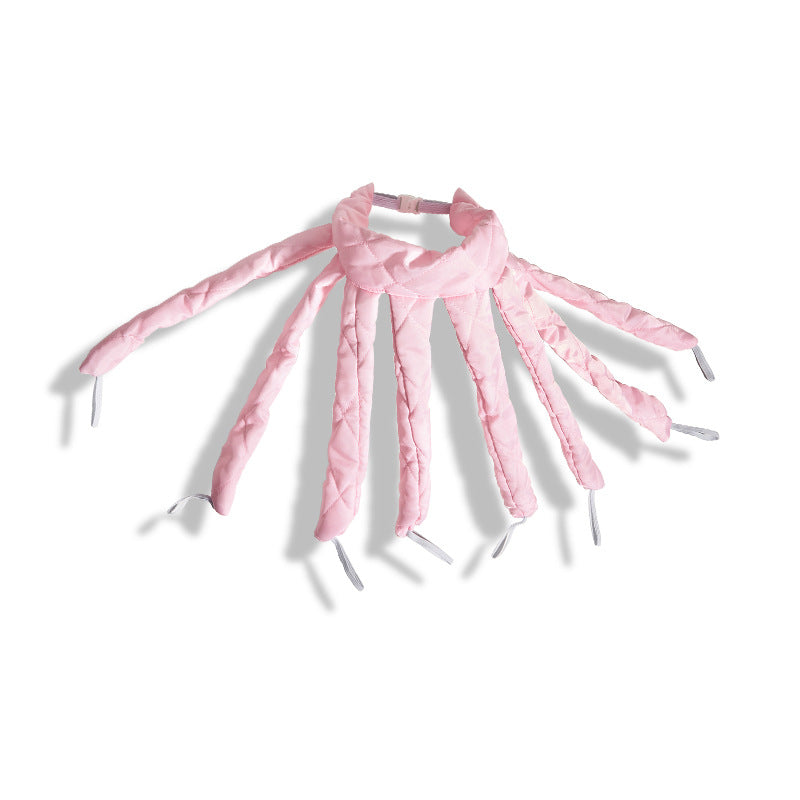 PureGlow heatless curling rod ribbon headband for hair styling, soft fabric hair accessory with curling effect visible in the image.