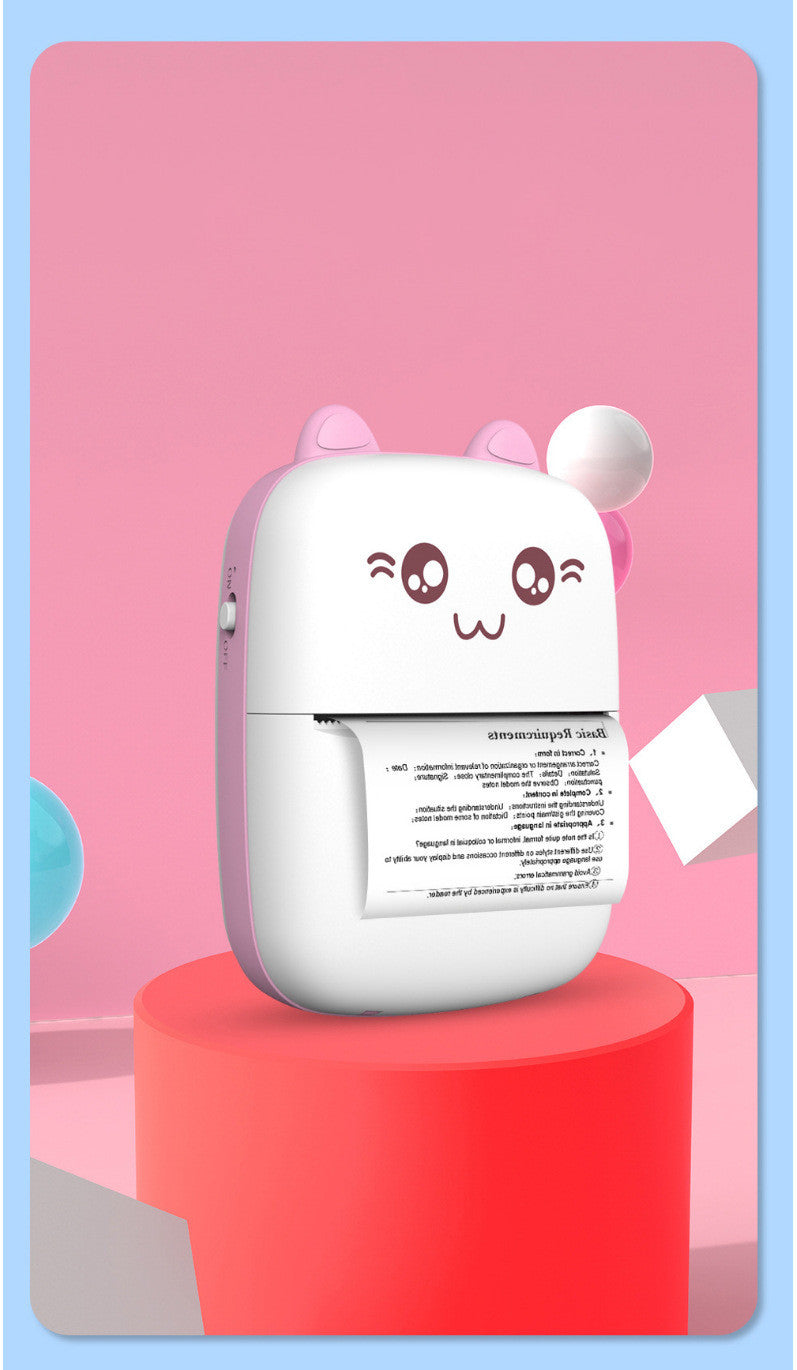 Portable PureGlow mini Bluetooth WiFi pocket printer for mobile phone photos, notes, and labels, ideal for baby care and on-the-go printing.
