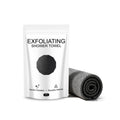 PureGlow exfoliating antibacterial shower towel with textured surface for cleansing and hygienic shower accessories.