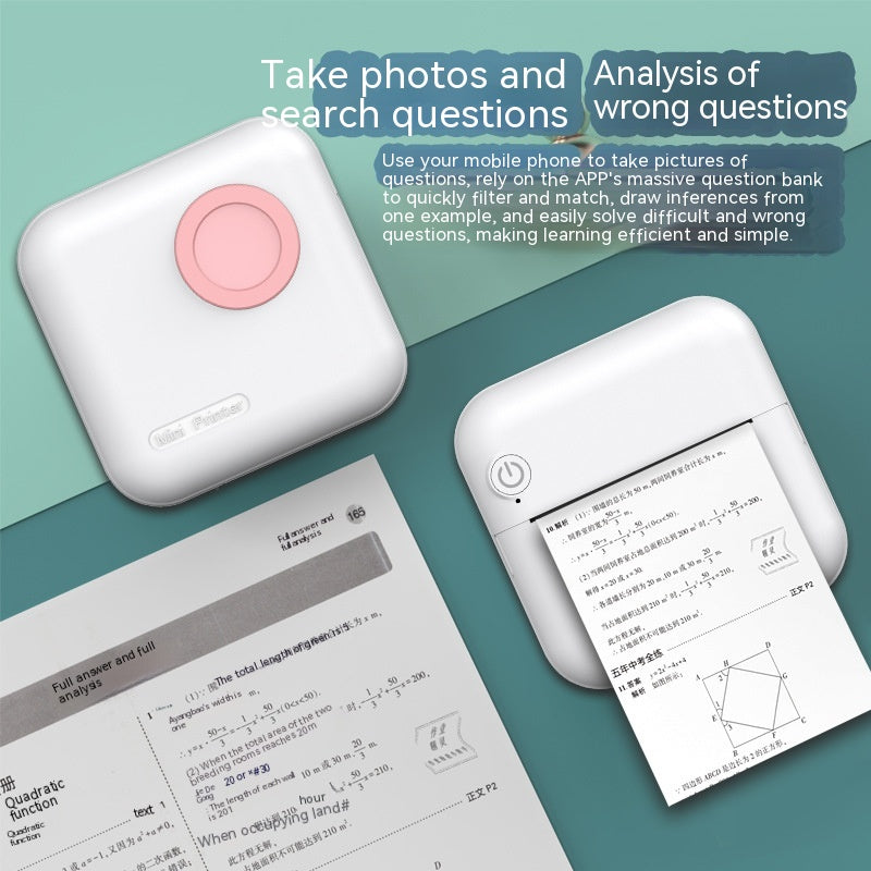 PureGlow mini thermal printer for photos, small portable device with a compact design for on-the-go printing.