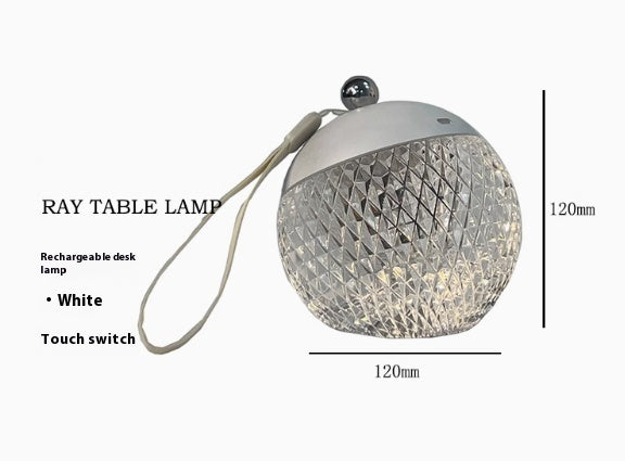 LuxeGlow Essentials portable small night lamp with modern minimalist design, dimmable for ambient mood lighting.