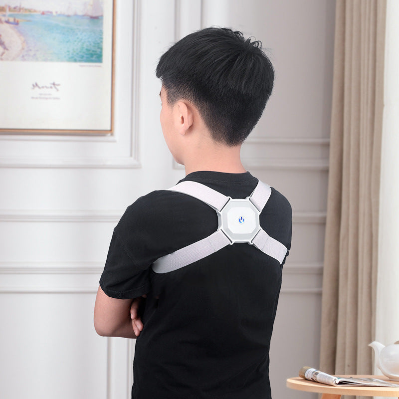 PureGlow Smart Posture Corrector in black, adjustable health accessory designed to improve back alignment and posture.